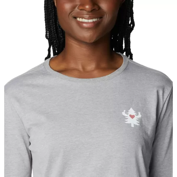 imageColumbia Womens North Cascades Back Graphic Long Sleeve TeeColumbia Grey HeatherAnyone amp Everyone