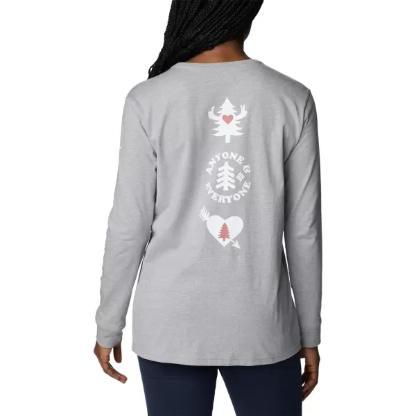 imageColumbia Womens North Cascades Back Graphic Long Sleeve TeeColumbia Grey HeatherAnyone amp Everyone
