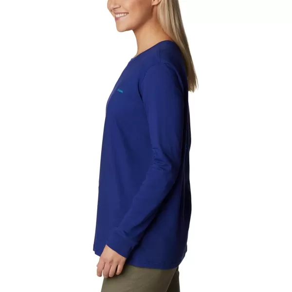 imageColumbia Womens North Cascades Back Graphic Long Sleeve TeeDark SapphireStamp Stencil