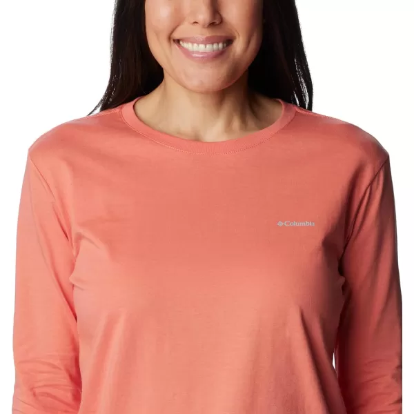 imageColumbia Womens North Cascades Back Graphic Long Sleeve TeeFaded Peach  Escape to Nature