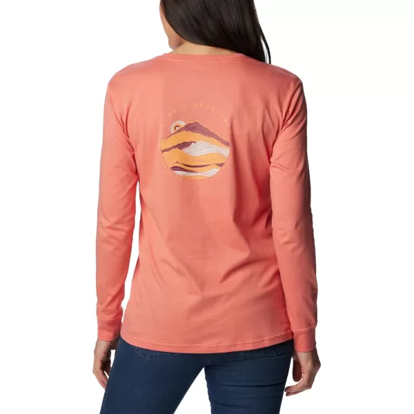 imageColumbia Womens North Cascades Back Graphic Long Sleeve TeeFaded Peach  Escape to Nature