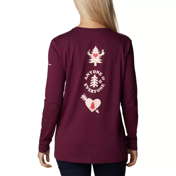 imageColumbia Womens North Cascades Back Graphic Long Sleeve TeeMarionberryAnyone  Everyone