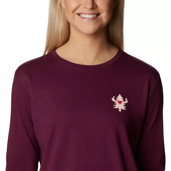 imageColumbia Womens North Cascades Back Graphic Long Sleeve TeeMarionberryAnyone  Everyone