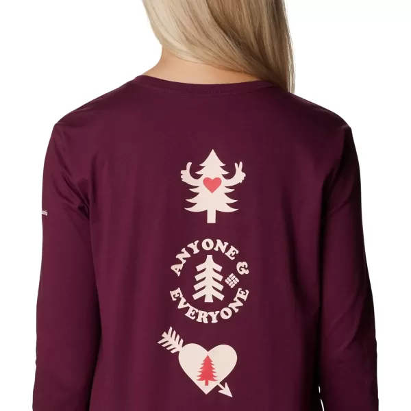 imageColumbia Womens North Cascades Back Graphic Long Sleeve TeeMarionberryAnyone  Everyone