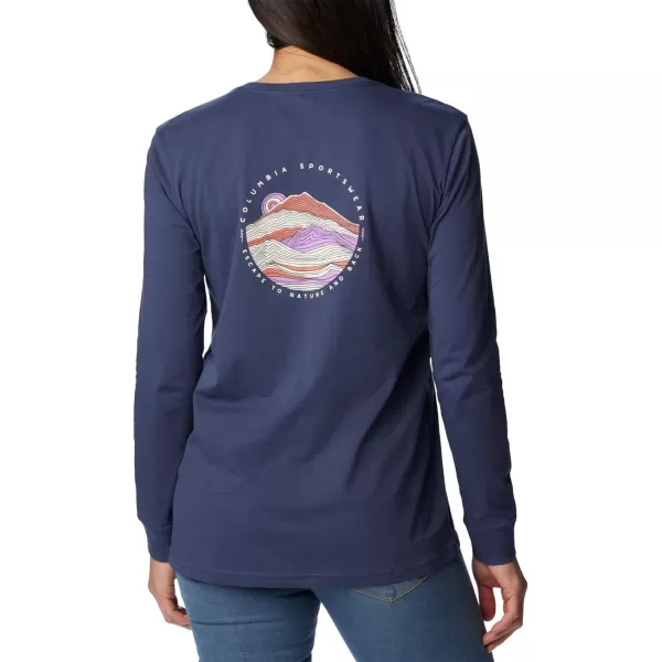 imageColumbia Womens North Cascades Back Graphic Long Sleeve TeeNocturnal  Escape to Nature