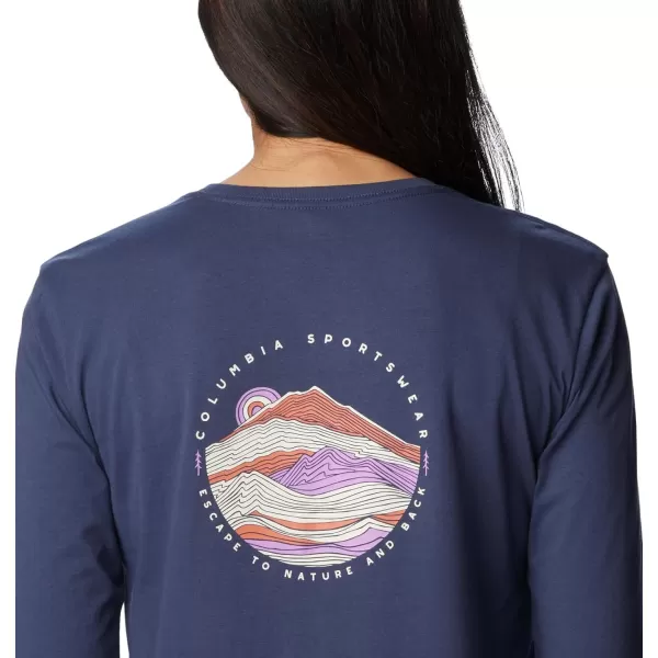 imageColumbia Womens North Cascades Back Graphic Long Sleeve TeeNocturnal  Escape to Nature