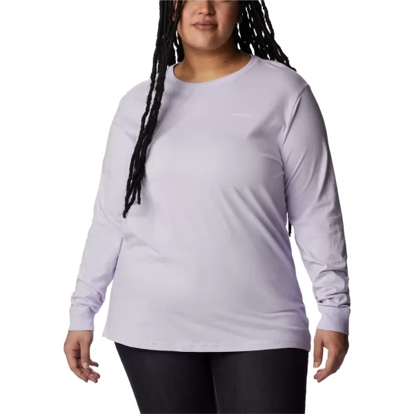 imageColumbia Womens North Cascades Back Graphic Long Sleeve TeePurple TintPdx Tested Tough Graphic