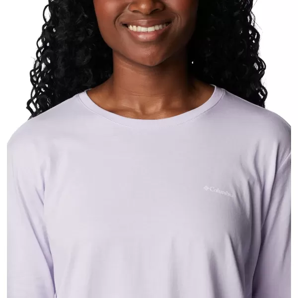 imageColumbia Womens North Cascades Back Graphic Long Sleeve TeePurple TintPdx Tested Tough Graphic