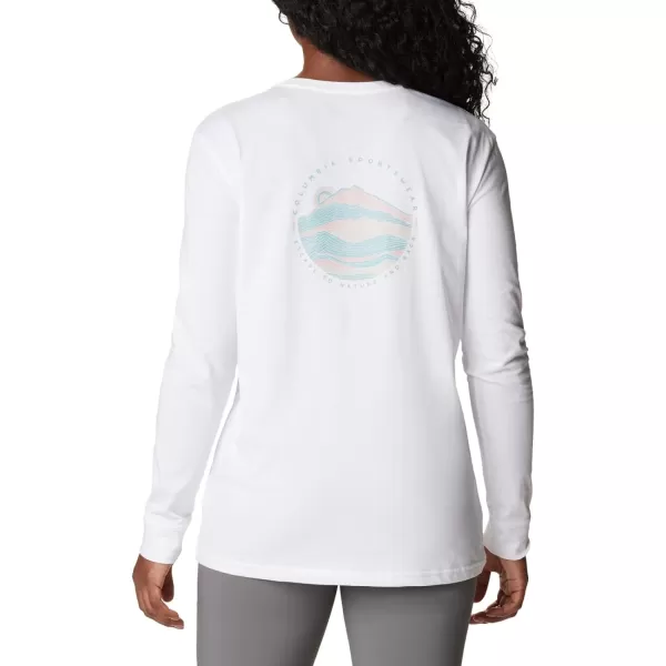 imageColumbia Womens North Cascades Back Graphic Long Sleeve TeeWhite  Escape to Nature