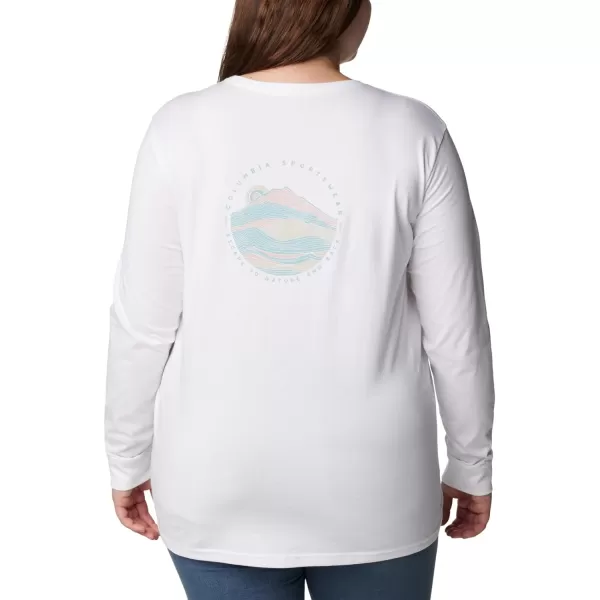 imageColumbia Womens North Cascades Back Graphic Long Sleeve TeeWhite  Escape to Nature
