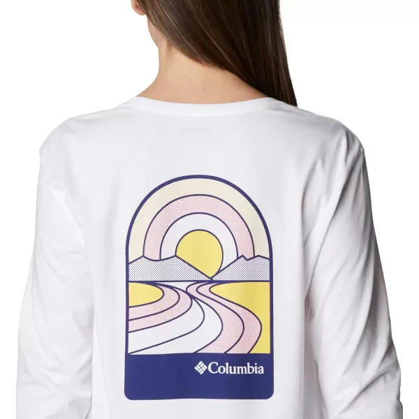 imageColumbia Womens North Cascades Back Graphic Long Sleeve TeeWhiteSun Trek Trails