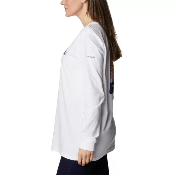 imageColumbia Womens North Cascades Back Graphic Long Sleeve TeeWhiteSun Trek Trails