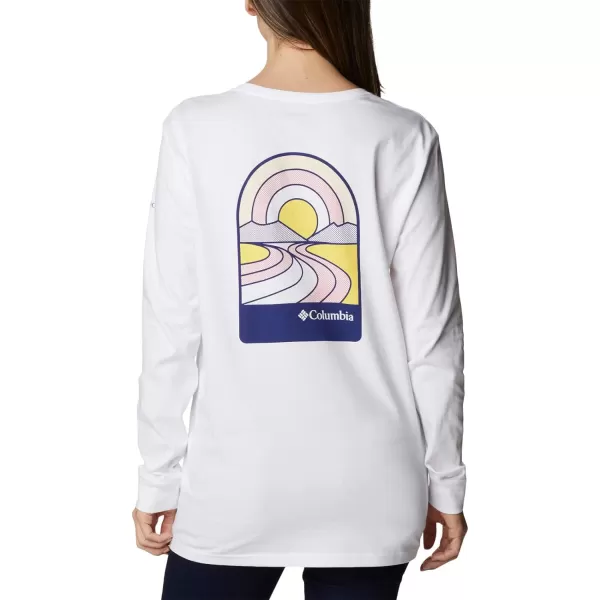 imageColumbia Womens North Cascades Back Graphic Long Sleeve TeeWhiteSun Trek Trails