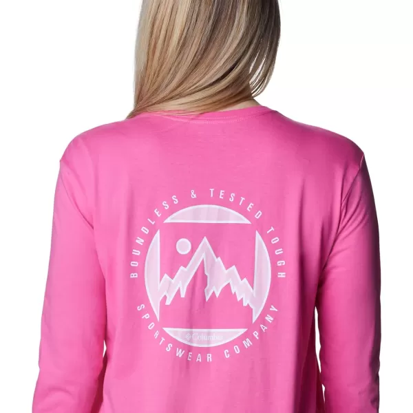 imageColumbia Womens North Cascades Back Graphic Long Sleeve TeeWild GeraniumBoundless Graphic