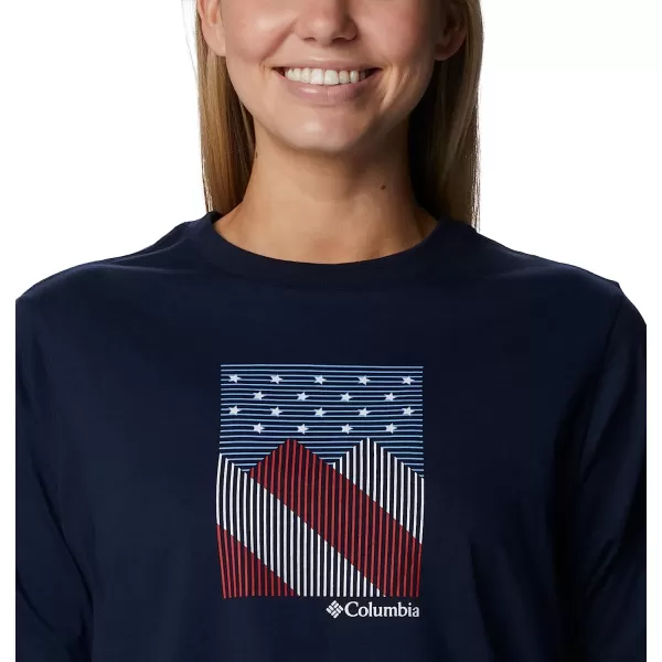 imageColumbia Womens North Cascades Graphic Short Sleeve TeeCollegiate NavyStarry Peaks Graphic