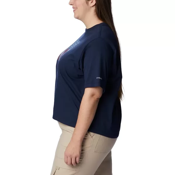 imageColumbia Womens North Cascades Graphic Short Sleeve TeeCollegiate NavyStarry Peaks Graphic
