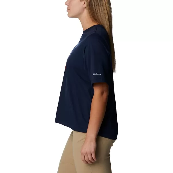 imageColumbia Womens North Cascades Graphic Short Sleeve TeeCollegiate NavyStarry Peaks Graphic