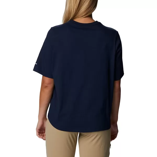 imageColumbia Womens North Cascades Graphic Short Sleeve TeeCollegiate NavyStarry Peaks Graphic