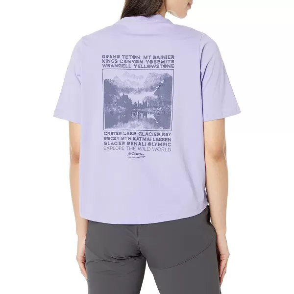 imageColumbia Womens North Cascades Graphic Short Sleeve TeeFrosted PurpleExplore Np Graphic