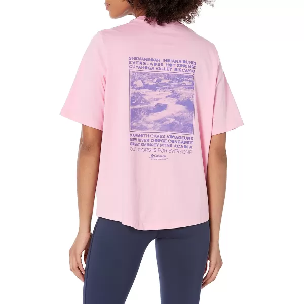 imageColumbia Womens North Cascades Graphic Short Sleeve TeeWild RoseEveryones Np Graphic