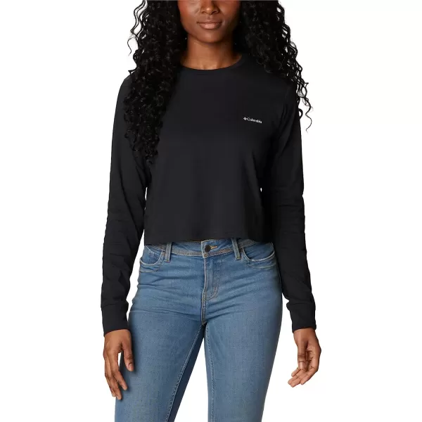 imageColumbia Womens North Cascades Long Sleeve Cropped TeeBlackBoundless Graphic