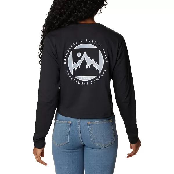 imageColumbia Womens North Cascades Long Sleeve Cropped TeeBlackBoundless Graphic