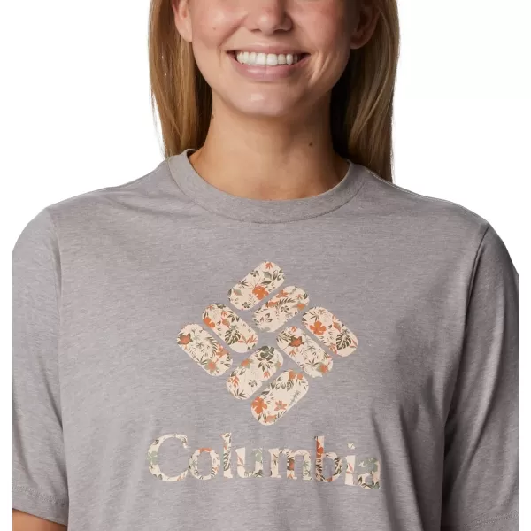 imageColumbia Womens North Cascades Relaxed TeeColumbia Grey HeatherGem Mini Hibiscus