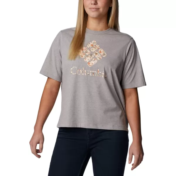 imageColumbia Womens North Cascades Relaxed TeeColumbia Grey HeatherGem Mini Hibiscus