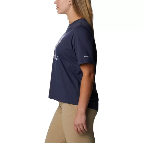 imageColumbia Womens North Cascades Relaxed TeeNocturnalCsc Stacked Impressions Grx