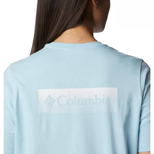 imageColumbia Womens North Cascades Relaxed TeeSpring BlueFramed Halftone Logo Grx