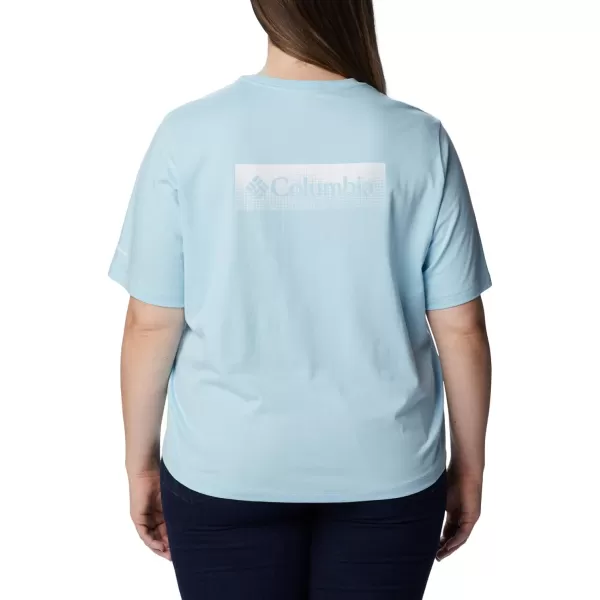 imageColumbia Womens North Cascades Relaxed TeeSpring BlueFramed Halftone Logo Grx