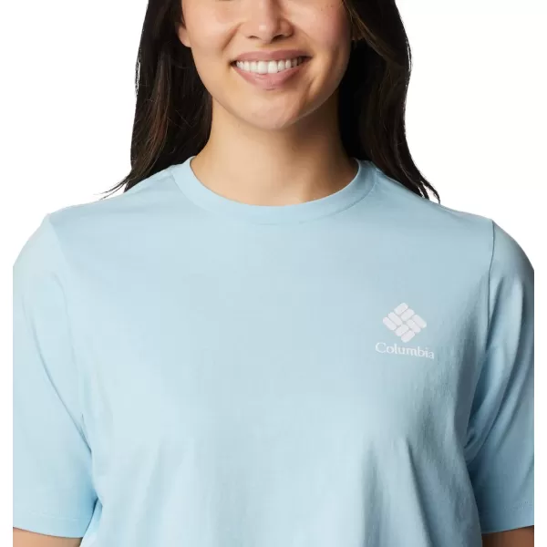 imageColumbia Womens North Cascades Relaxed TeeSpring BlueFramed Halftone Logo Grx