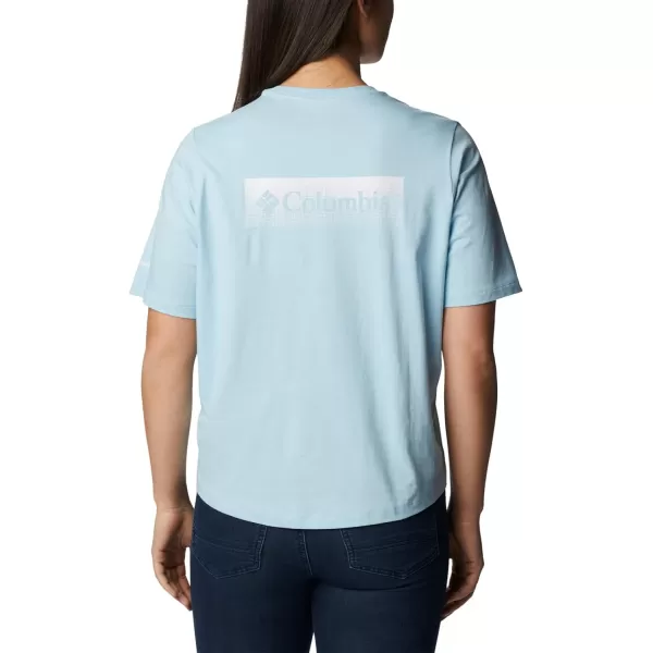 imageColumbia Womens North Cascades Relaxed TeeSpring BlueFramed Halftone Logo Grx