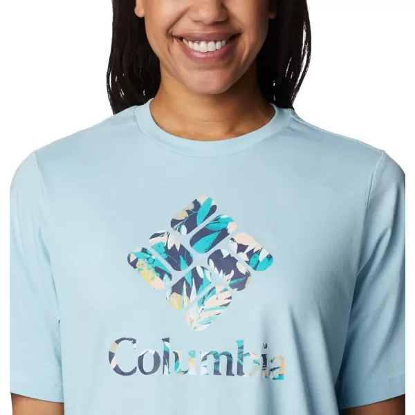 imageColumbia Womens North Cascades Relaxed TeeSpring BlueGem Wisterian