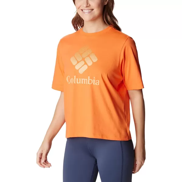 imageColumbia Womens North Cascades Relaxed TeeSunset OrangeCsc Stacked Gradient Grx