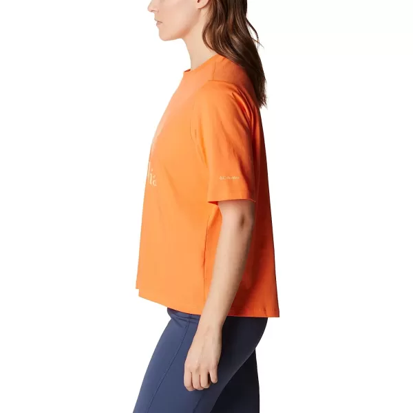imageColumbia Womens North Cascades Relaxed TeeSunset OrangeCsc Stacked Gradient Grx