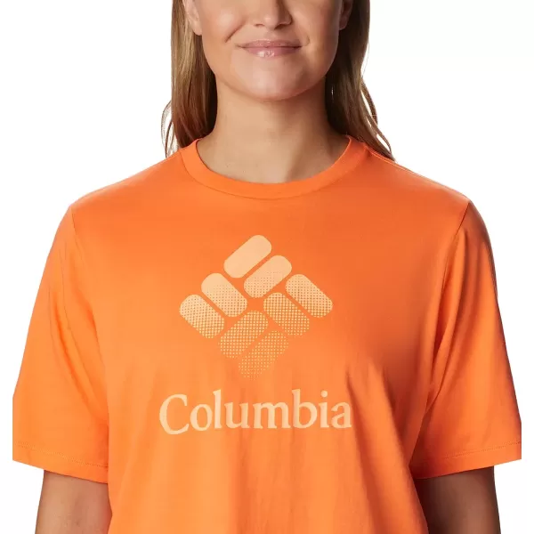 imageColumbia Womens North Cascades Relaxed TeeSunset OrangeCsc Stacked Gradient Grx