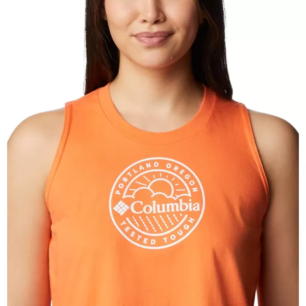 imageColumbia Womens North Cascades TankSunset OrangePdx Tested Tough Graphic