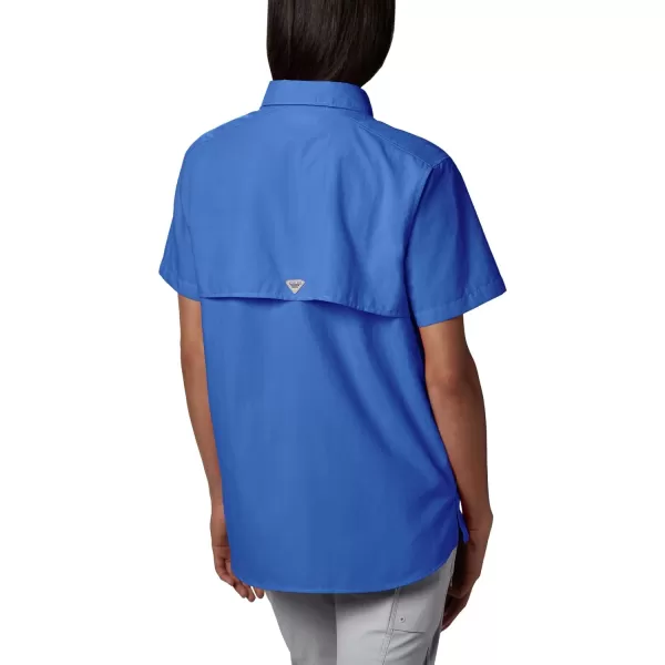 imageColumbia Womens PFG Bahama II UPF 30 Short Sleeve Fishing ShirtBlue Macaw
