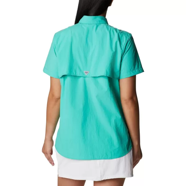 imageColumbia Womens PFG Bahama II UPF 30 Short Sleeve Fishing ShirtElectric Turquoise