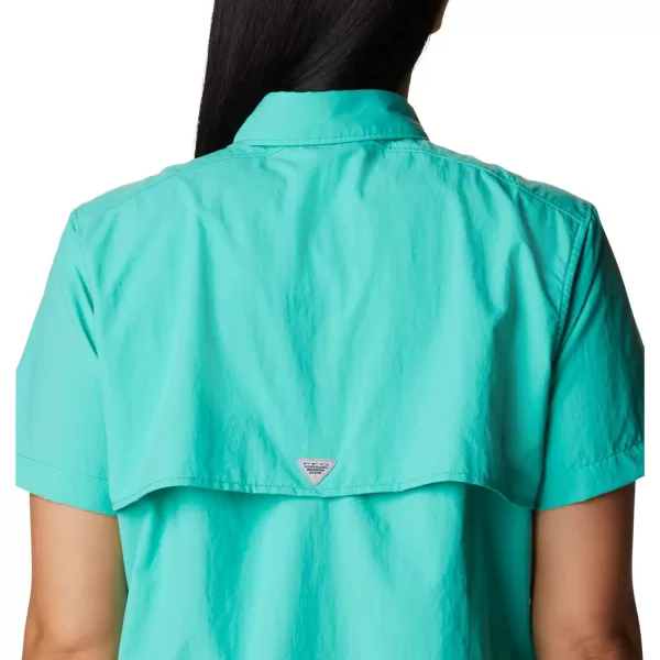 imageColumbia Womens PFG Bahama II UPF 30 Short Sleeve Fishing ShirtElectric Turquoise