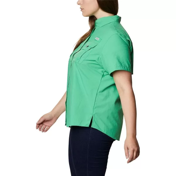 imageColumbia Womens PFG Bahama II UPF 30 Short Sleeve Fishing ShirtEmerald City