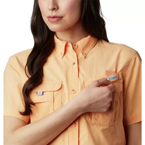 imageColumbia Womens PFG Bahama II UPF 30 Short Sleeve Fishing ShirtLight Juice