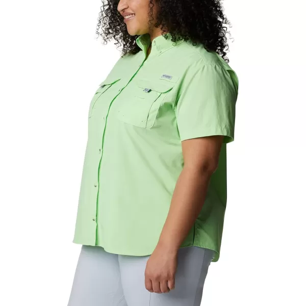 imageColumbia Womens PFG Bahama II UPF 30 Short Sleeve Fishing ShirtLime Glow