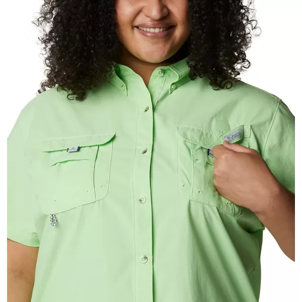 imageColumbia Womens PFG Bahama II UPF 30 Short Sleeve Fishing ShirtLime Glow