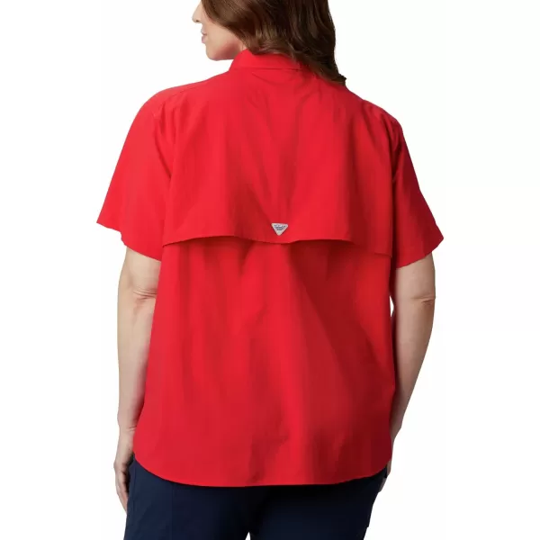 imageColumbia Womens PFG Bahama II UPF 30 Short Sleeve Fishing ShirtRed Lily