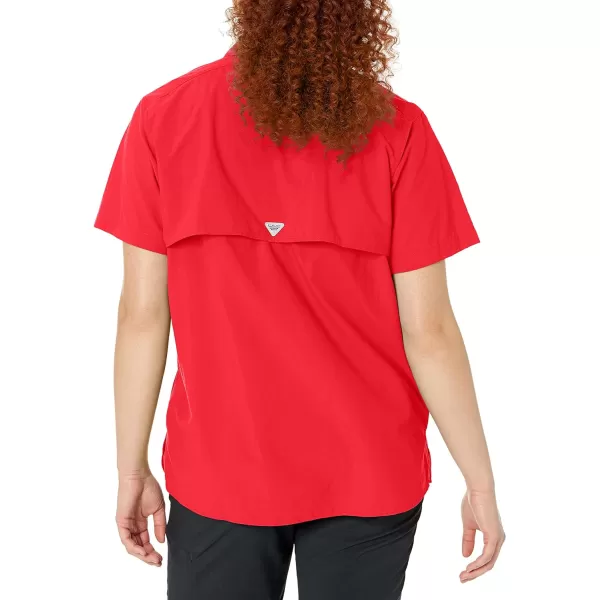 imageColumbia Womens PFG Bahama II UPF 30 Short Sleeve Fishing ShirtRed Lily