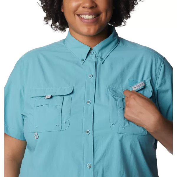 imageColumbia Womens PFG Bahama II UPF 30 Short Sleeve Fishing ShirtSea Wave