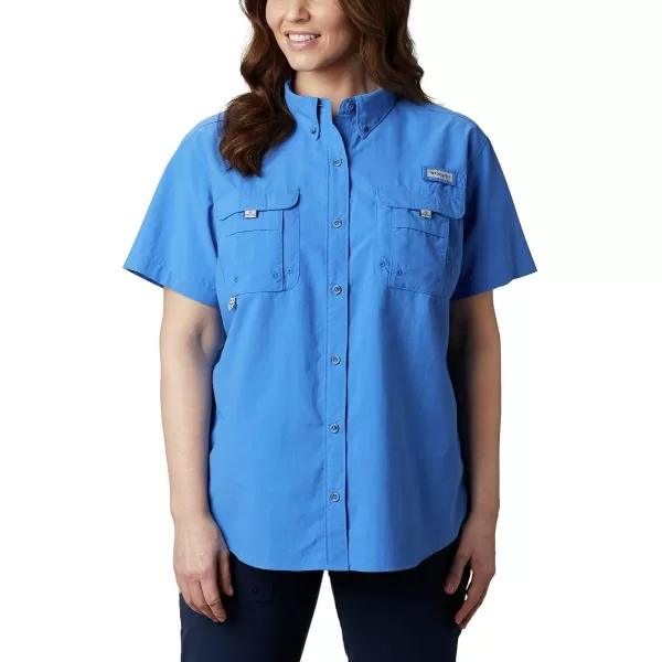 imageColumbia Womens PFG Bahama II UPF 30 Short Sleeve Fishing ShirtStormy Blue