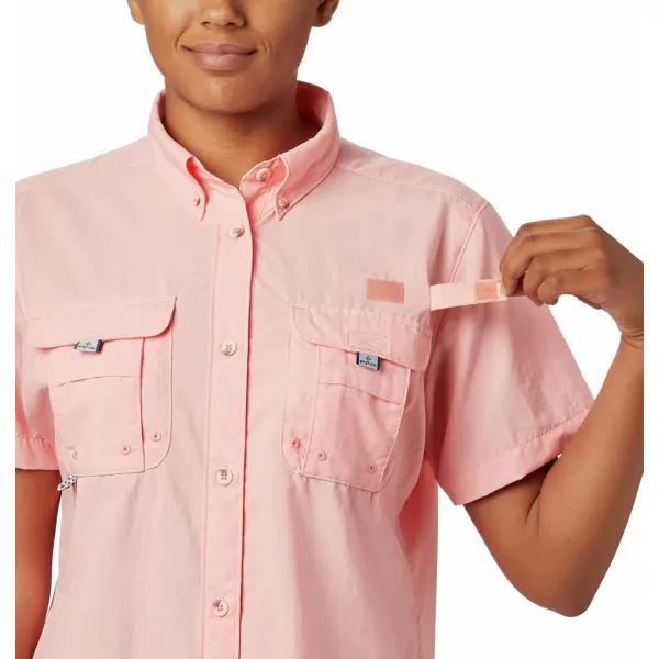 imageColumbia Womens PFG Bahama II UPF 30 Short Sleeve Fishing ShirtTiki Pink